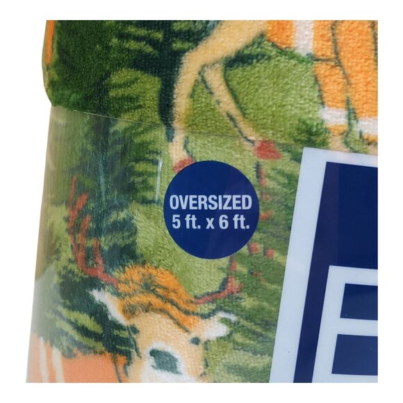 The Big One Oversized Soft Plush Throw Blanket 5ft X 6ft Deer Hunter Polyester - Picture 4 of 9